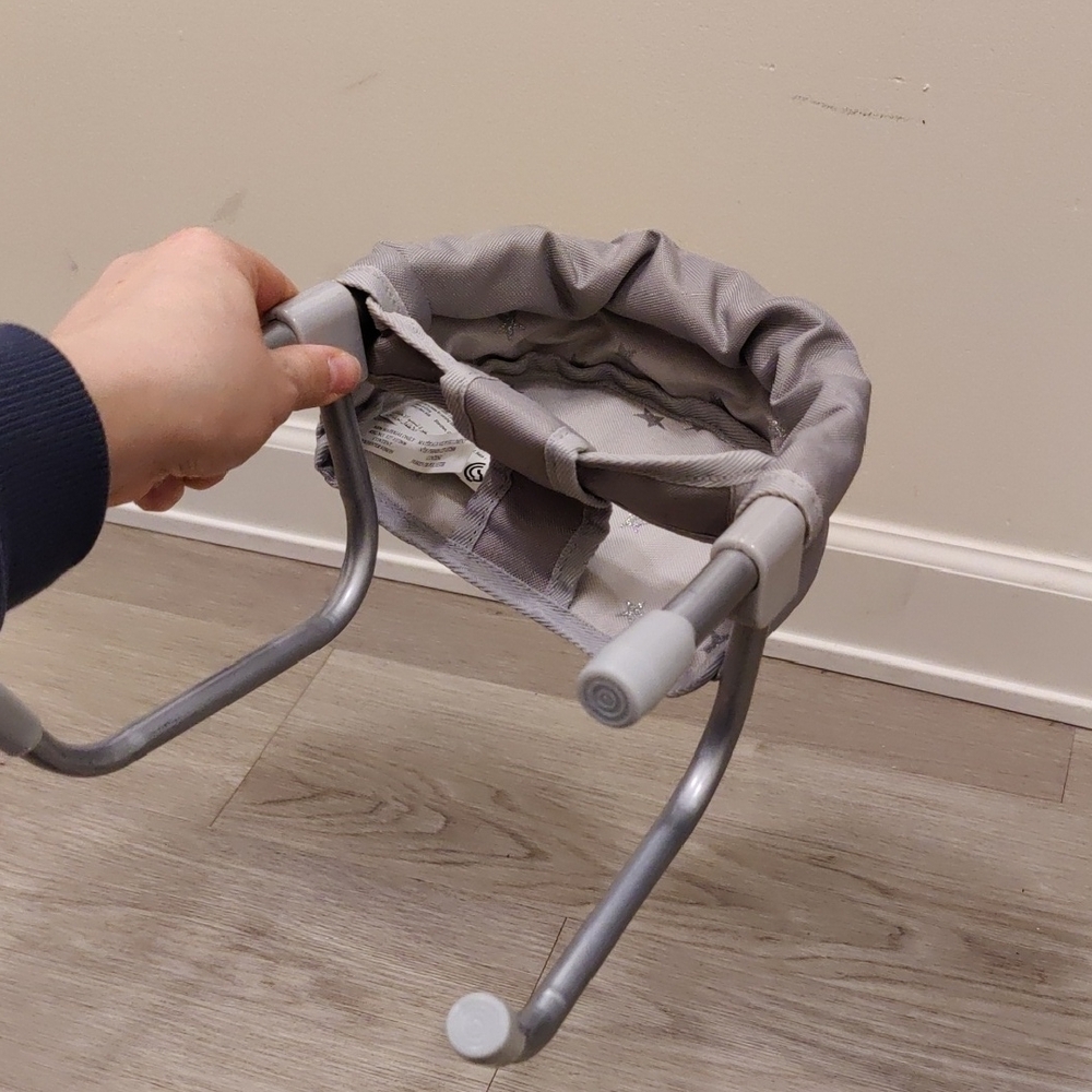 Pottery Barn Kids Silver Star Fabric Baby Doll Booster Chair